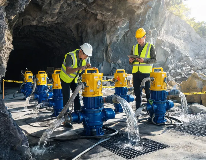 Tsurumi mining equipment in operation